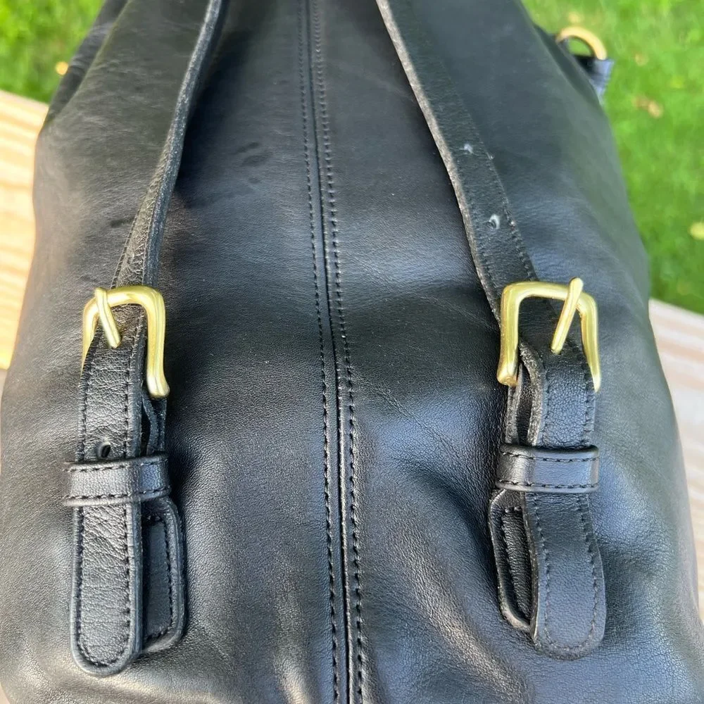 Vintage Coach Top Handle Backpack Bag Original Hang Tag Black 9992 Authentic